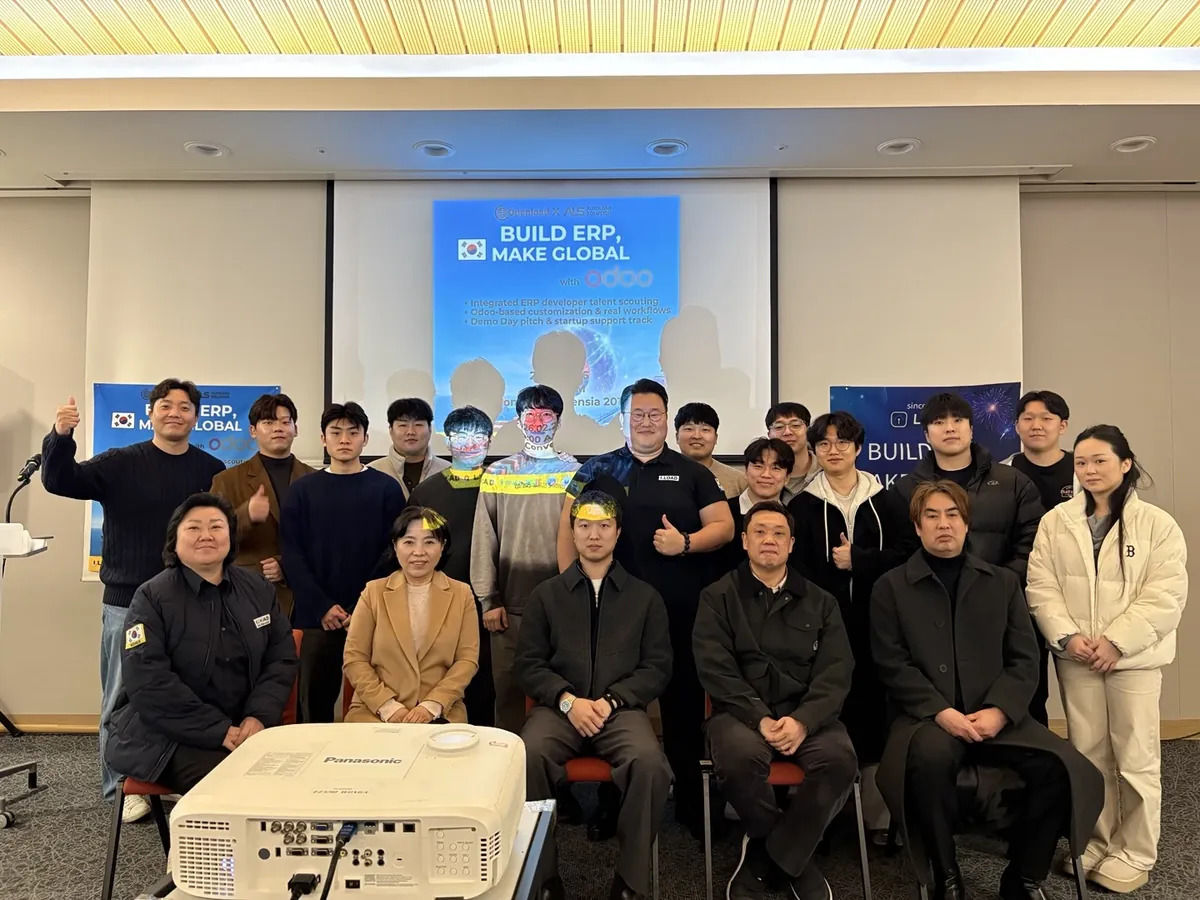 BUILD ERP, MAKE GLOBAL — the Odoo ERP programme, group photo